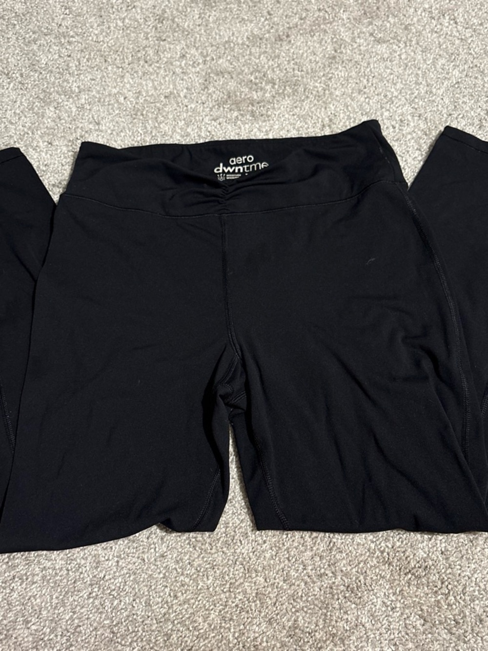 Aero Aeropostale Black Aero Downtime High-Waist Leggings Workout Athleisure